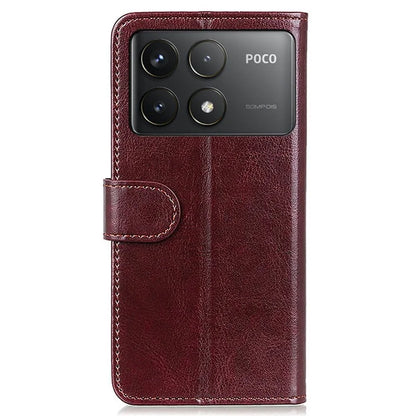 For Xiaomi Poco F6 Pro 5G / Redmi K70 5G / K70 Pro 5G Case Crazy Horse Texture PU Leather Phone Cover