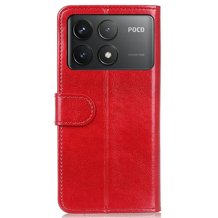 For Xiaomi Poco F6 Pro 5G / Redmi K70 5G / K70 Pro 5G Case Crazy Horse Texture PU Leather Phone Cover