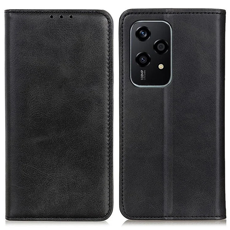 For Honor 200 Lite Protective Case Magnetic Closing Split Leather Wallet Phone Shell