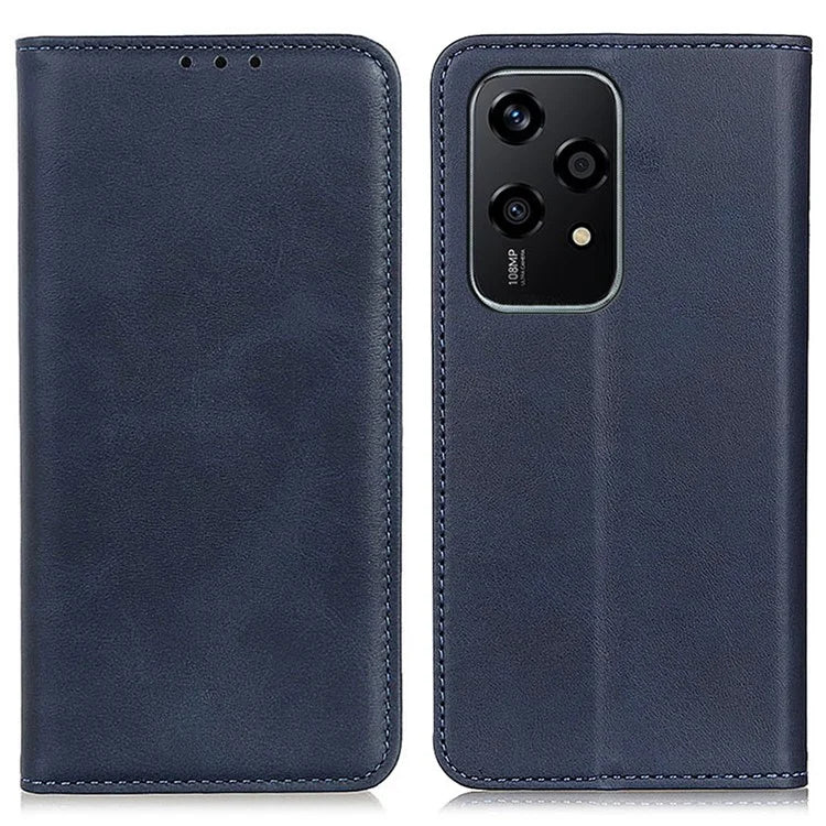 For Honor 200 Lite Protective Case Magnetic Closing Split Leather Wallet Phone Shell