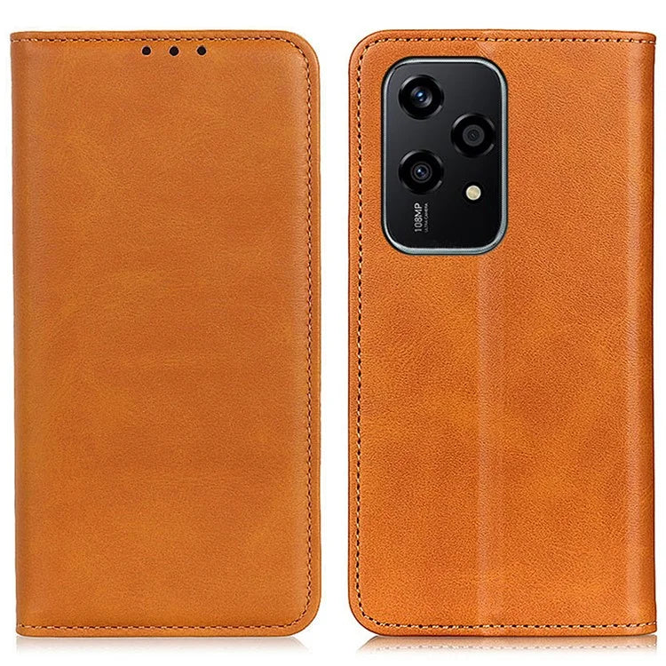 For Honor 200 Lite Protective Case Magnetic Closing Split Leather Wallet Phone Shell