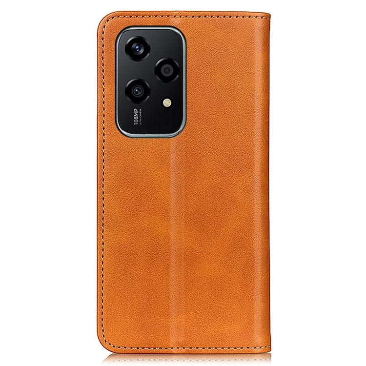 For Honor 200 Lite Protective Case Magnetic Closing Split Leather Wallet Phone Shell