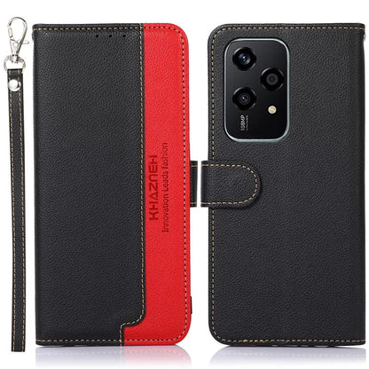 KHAZNEH For Honor 200 Lite Case Leather Wallet Phone Cover Litchi Texture RFID Blocking