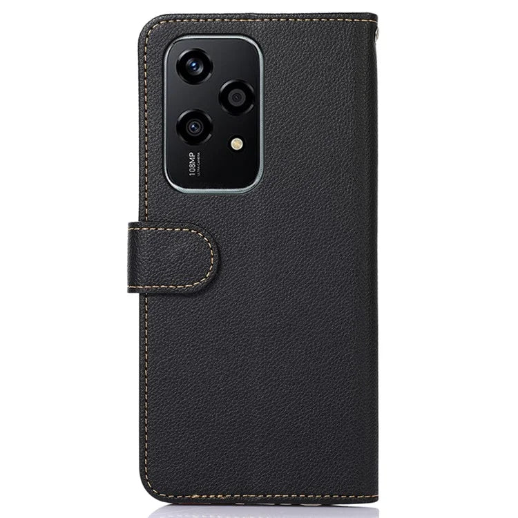 KHAZNEH For Honor 200 Lite Case Leather Wallet Phone Cover Litchi Texture RFID Blocking