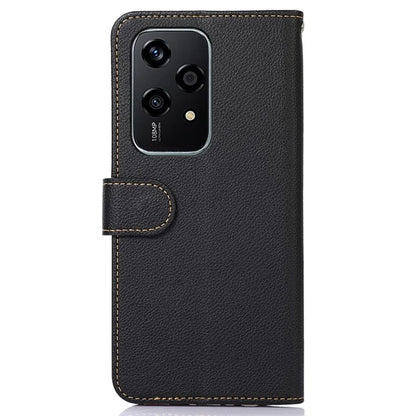 KHAZNEH For Honor 200 Lite Case Leather Wallet Phone Cover Litchi Texture RFID Blocking