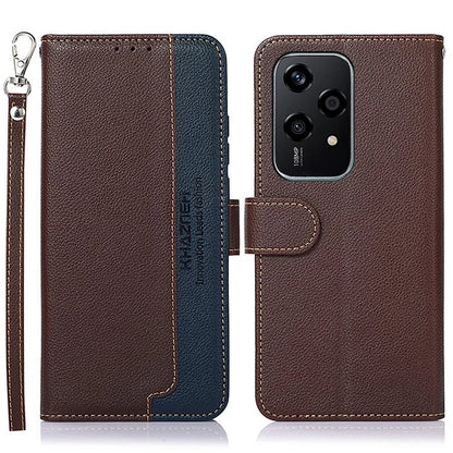 KHAZNEH For Honor 200 Lite Case Leather Wallet Phone Cover Litchi Texture RFID Blocking