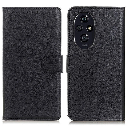 For Honor 200 Pro 5G Case Litchi Texture PU Leather Wallet Protective Phone Cover