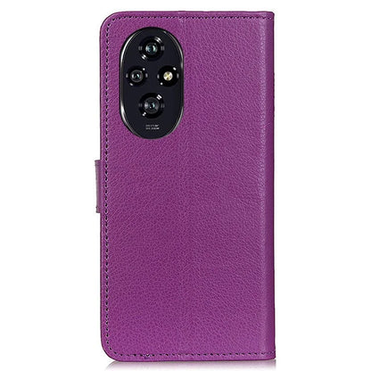 For Honor 200 Pro 5G Case Litchi Texture PU Leather Wallet Protective Phone Cover