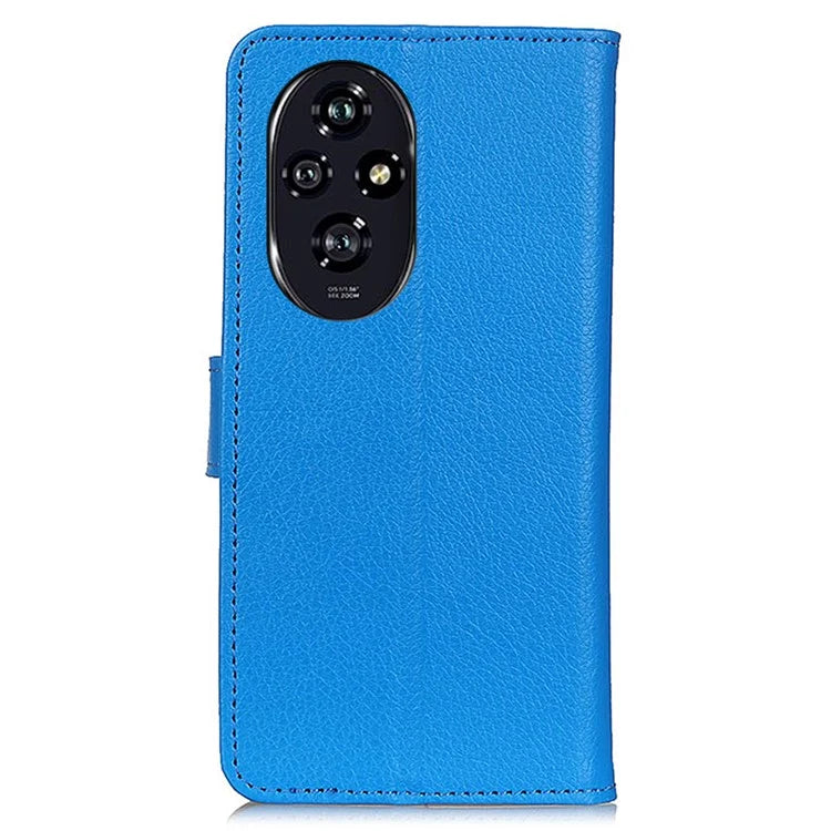 For Honor 200 Pro 5G Case Litchi Texture PU Leather Wallet Protective Phone Cover