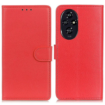 For Honor 200 Pro 5G Case Litchi Texture PU Leather Wallet Protective Phone Cover