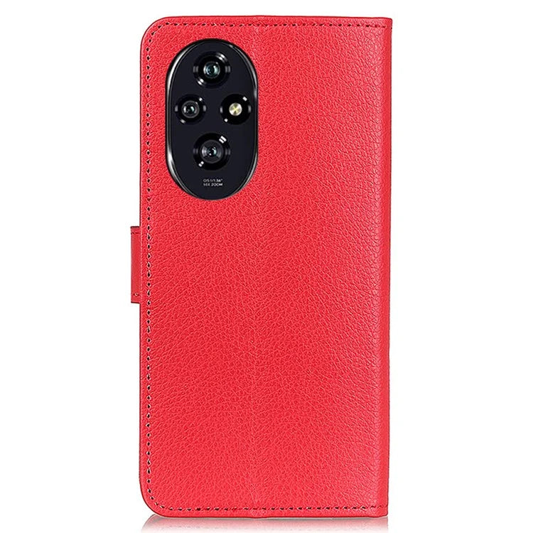 For Honor 200 Pro 5G Case Litchi Texture PU Leather Wallet Protective Phone Cover