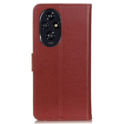 For Honor 200 Pro 5G Case Litchi Texture PU Leather Wallet Protective Phone Cover
