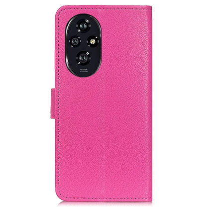 For Honor 200 Pro 5G Case Litchi Texture PU Leather Wallet Protective Phone Cover