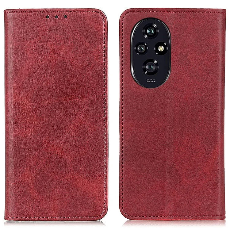 For Honor 200 Pro 5G Shockproof Case Magnetic Closing Split Leather Wallet Phone Shell