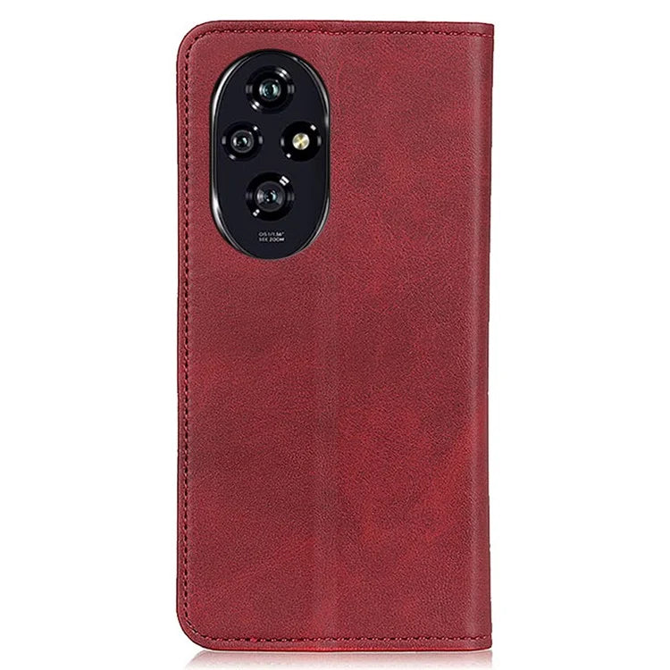 For Honor 200 Pro 5G Shockproof Case Magnetic Closing Split Leather Wallet Phone Shell