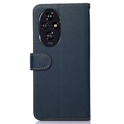 KHAZNEH For Honor 200 5G Case Leather Phone Cover with RFID Blocking Wallet