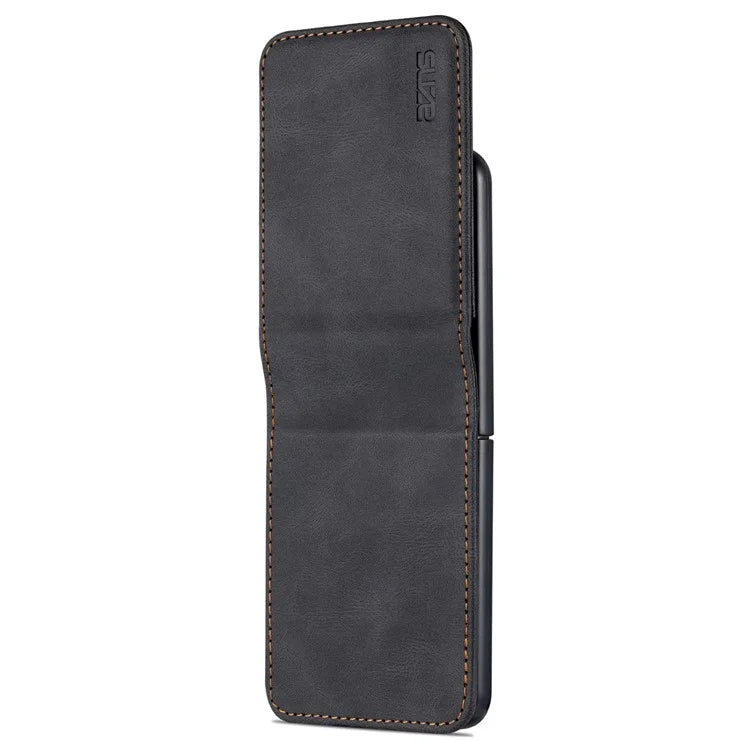 AZNS For Samsung Galaxy Z Flip6 5G Case Card Slots PU Leather Folding Phone Cover