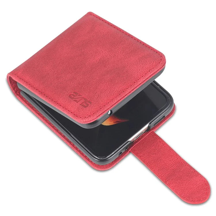 AZNS For Samsung Galaxy Z Flip6 5G Case Card Slots PU Leather Folding Phone Cover