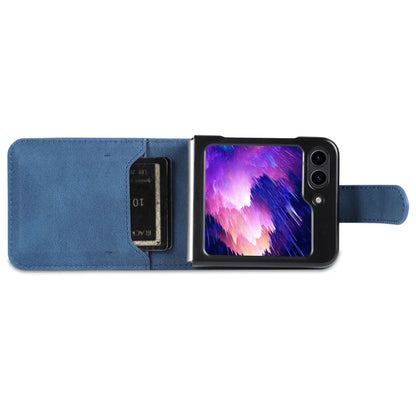AZNS For Samsung Galaxy Z Flip6 5G Case Card Slots PU Leather Folding Phone Cover