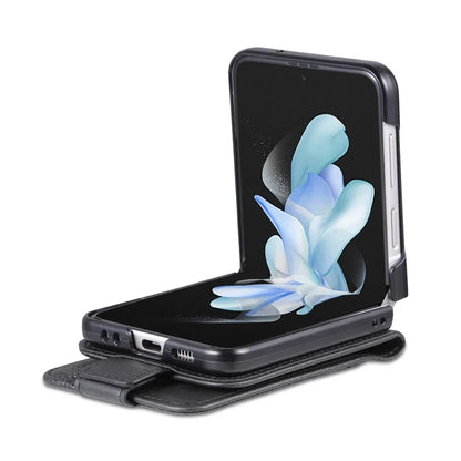 AZNS For Samsung Galaxy Z Flip6 5G Case Card Holder PU Leather Phone Cover Cowhide Texture