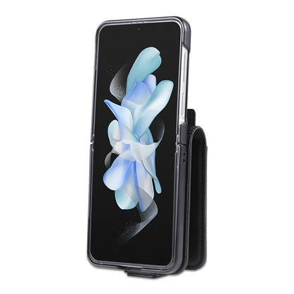 AZNS For Samsung Galaxy Z Flip6 5G Case Card Holder PU Leather Phone Cover Cowhide Texture