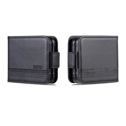 AZNS For Samsung Galaxy Z Flip6 5G Case Card Holder PU Leather Phone Cover Cowhide Texture