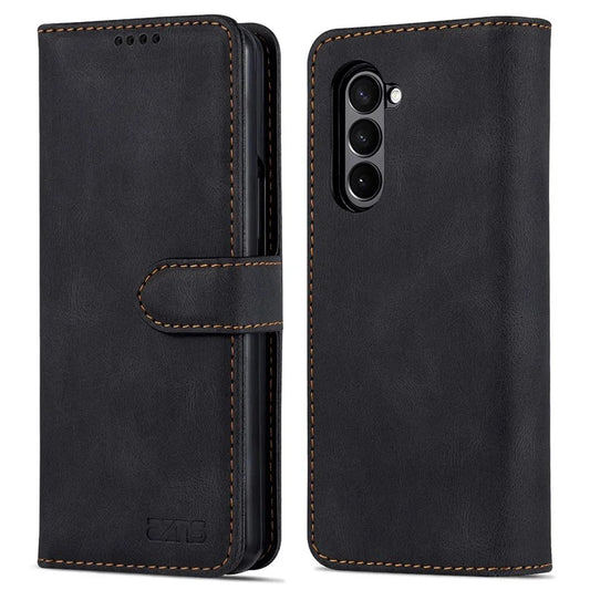 AZNS For Samsung Galaxy Z Fold6 5G Case Leather Phone Cover with Wallet Stand