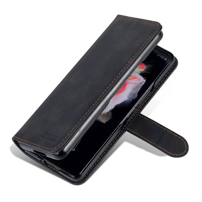 AZNS For Samsung Galaxy Z Fold6 5G Case Leather Phone Cover with Wallet Stand