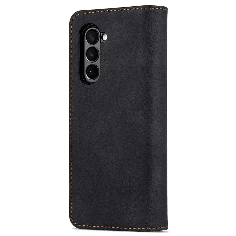 AZNS For Samsung Galaxy Z Fold6 5G Case Leather Phone Cover with Wallet Stand