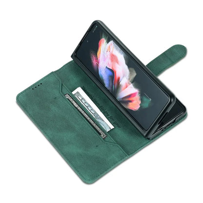AZNS For Samsung Galaxy Z Fold6 5G Case Leather Phone Cover with Wallet Stand