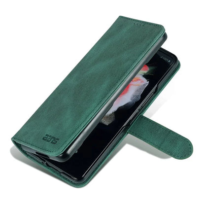 AZNS For Samsung Galaxy Z Fold6 5G Case Leather Phone Cover with Wallet Stand