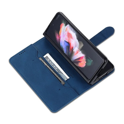 AZNS For Samsung Galaxy Z Fold6 5G Case Leather Phone Cover with Wallet Stand