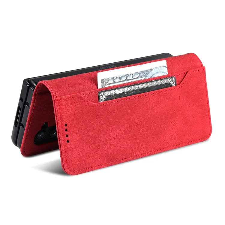 AZNS For Samsung Galaxy Z Fold6 5G Case Leather Phone Cover with Wallet Stand