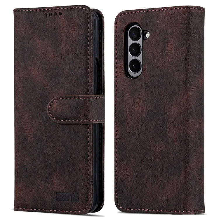 AZNS For Samsung Galaxy Z Fold6 5G Case Leather Phone Cover with Wallet Stand