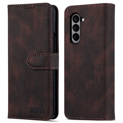 AZNS For Samsung Galaxy Z Fold6 5G Case Leather Phone Cover with Wallet Stand