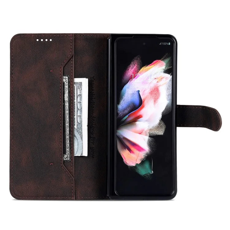 AZNS For Samsung Galaxy Z Fold6 5G Case Leather Phone Cover with Wallet Stand