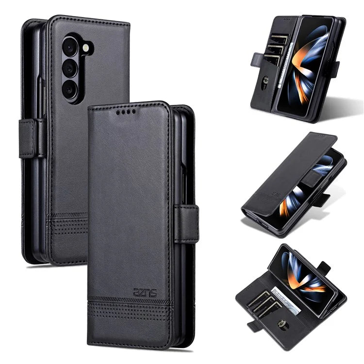 AZNS For Samsung Galaxy Z Fold6 5G Case Wallet PU Leather+PC Phone Cover