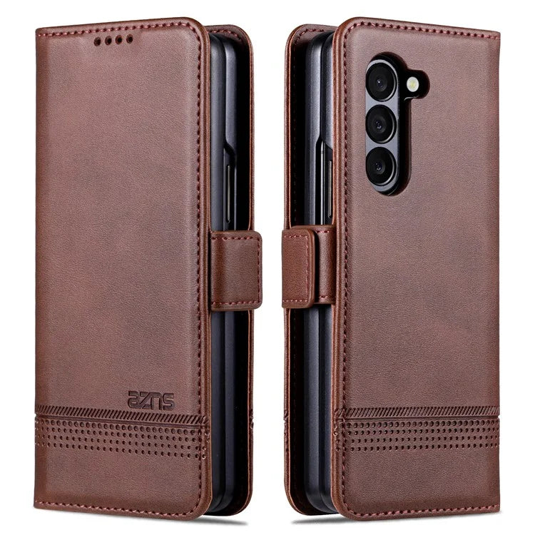 AZNS For Samsung Galaxy Z Fold6 5G Case Wallet PU Leather+PC Phone Cover