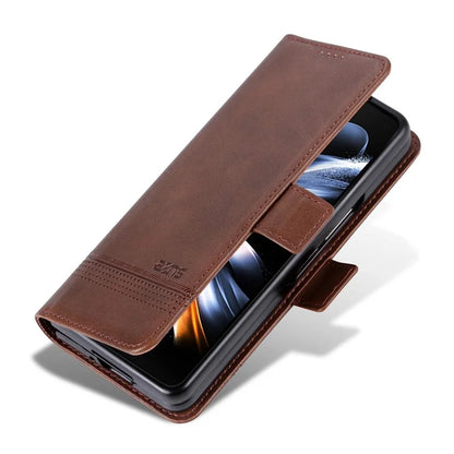 AZNS For Samsung Galaxy Z Fold6 5G Case Wallet PU Leather+PC Phone Cover