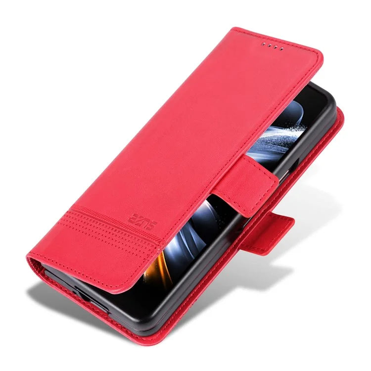 AZNS For Samsung Galaxy Z Fold6 5G Case Wallet PU Leather+PC Phone Cover