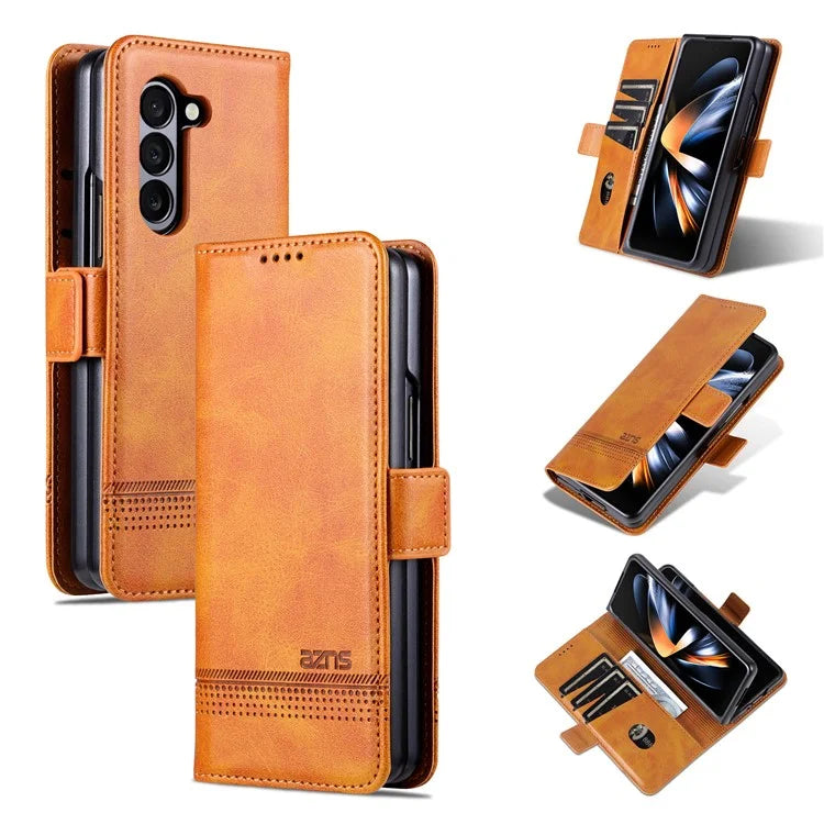 AZNS For Samsung Galaxy Z Fold6 5G Case Wallet PU Leather+PC Phone Cover
