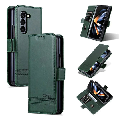 AZNS For Samsung Galaxy Z Fold6 5G Case Wallet PU Leather+PC Phone Cover