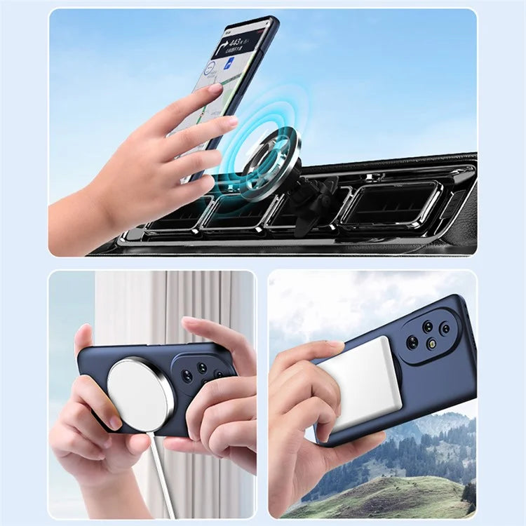 For Honor 200 Pro 5G Magnetic Case Protective PC Kickstand Phone Cover
