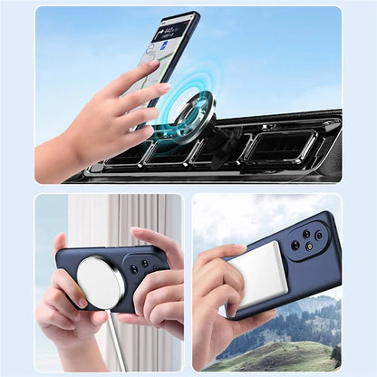 For Honor 200 Pro 5G Magnetic Case Protective PC Kickstand Phone Cover