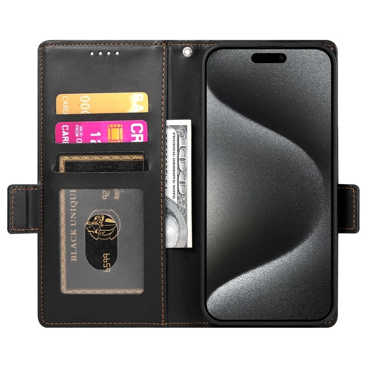 DF-010 For iPhone 14 Pro Case PU Leather Wallet Stand Phone Cover