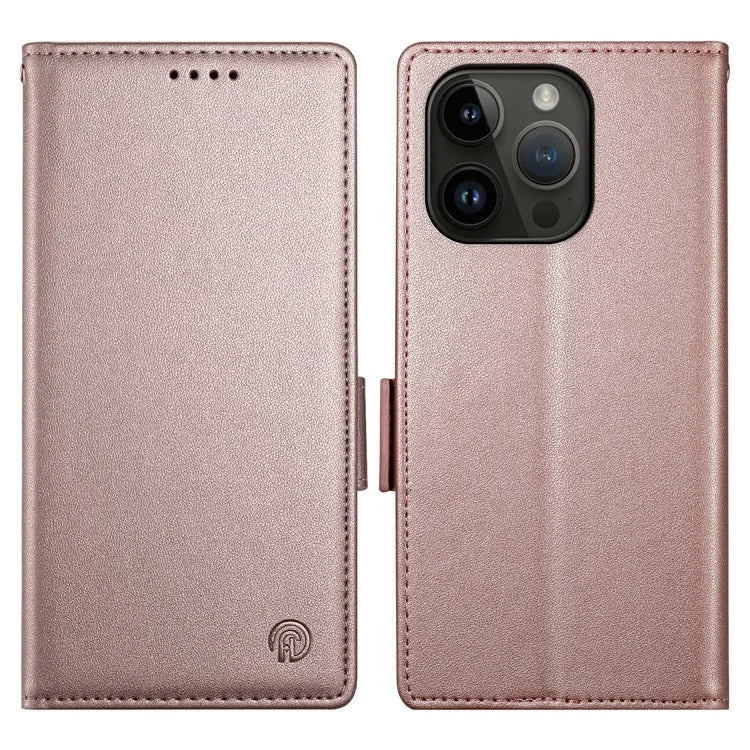 DF-010 For iPhone 14 Pro Case PU Leather Wallet Stand Phone Cover