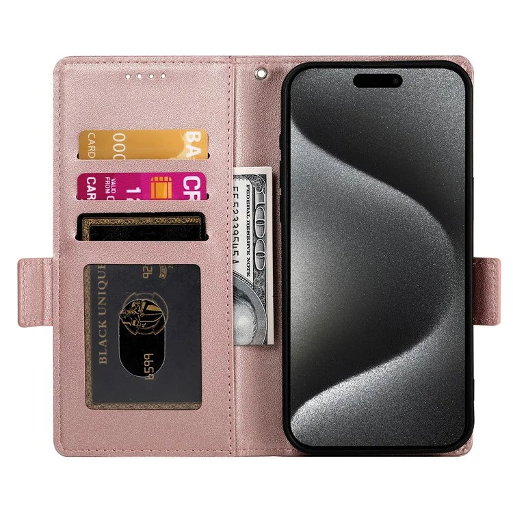 DF-010 For iPhone 14 Pro Case PU Leather Wallet Stand Phone Cover