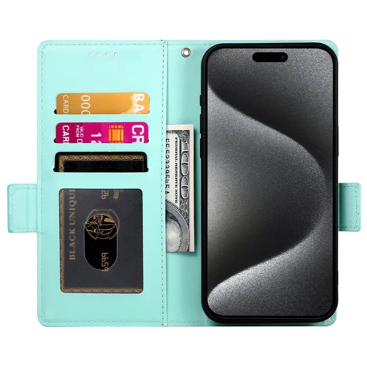 DF-010 For iPhone 14 Pro Case PU Leather Wallet Stand Phone Cover