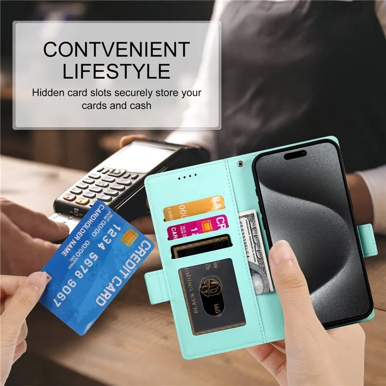 DF-010 For iPhone 14 Pro Case PU Leather Wallet Stand Phone Cover