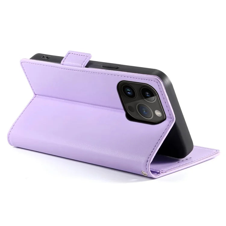 DF-010 For iPhone 14 Pro Case PU Leather Wallet Stand Phone Cover